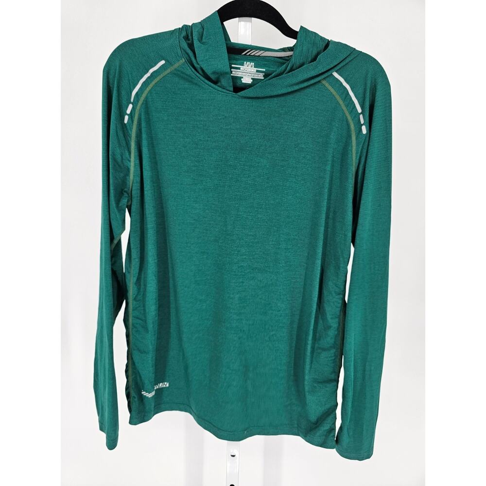 Bandit Running Mens Sz L Compression Lightweight Athletic Hoodie Emerald Green